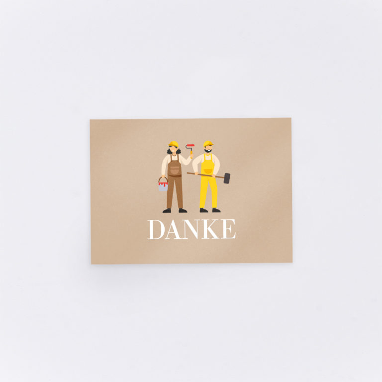 Mit der Geschenkkarte für Handwerker Danke sagen.